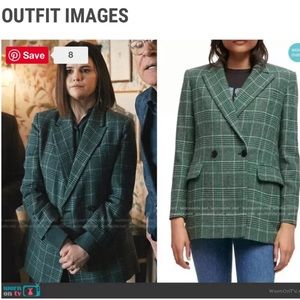 House Of Harlow 1960 Green Plaid Blazer - NWT